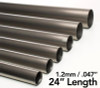 Ticon 1.5” Diameter Titanium Tube: 24” Length, 1.2mm/.047”