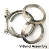 Ticon 3.5” Titanium V-Band Clamp Assembly(2 Flanges & 1 Clamp)