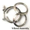 Ticon 5” Titanium V-Band Clamp Assembly(2 Flanges & 1 Clamp)