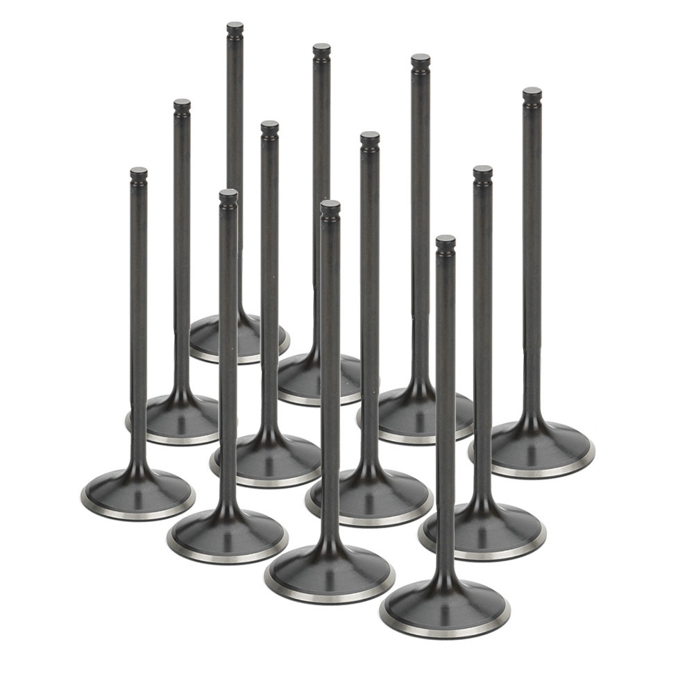 Supertech Mitsubishi 4G63/4G63T Black Nitrided Intake Valve - +1mm Oversize - Set of 8