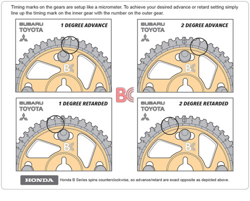 [PN: BC8830] Brian Crower Toyota 2JZGTE/1JZGTE Adjustable Cam Gears