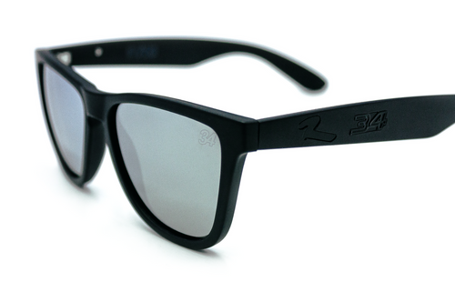 REEZEN Eyewear - "TEAM SIGNATURE" Satin Black Frame, Black Chrome Lens
