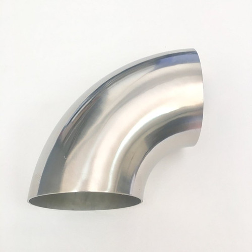 Ticon 1.75” Diameter Titanium 90º Elbow: 1D / 1.75" CLR, 1mm/.039”