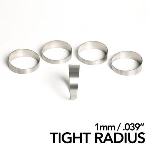 Ticon 1 7/8” Pie Cut 5 Pack (45°total): 1.5D / 2.82" CLR, 1mm/.039”