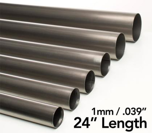 Ticon 2.25” Diameter Titanium Tube: 24” Length, 1mm/.039”