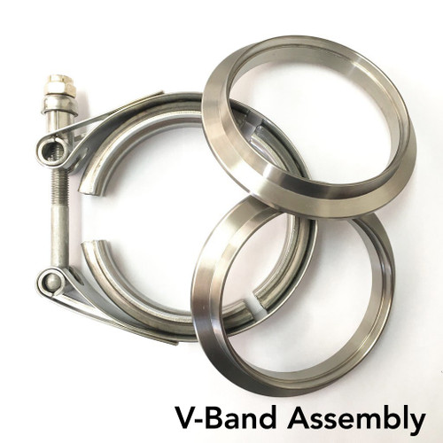 Ticon 2” Titanium V-Band Clamp Assembly(2 Flanges & 1 Clamp)