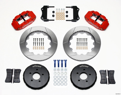 [PN: 140-9192-R] Wilwood Narrow Superlite 6R Front Hat Kit 14.00in Red Nissan 350Z/Fiti G35