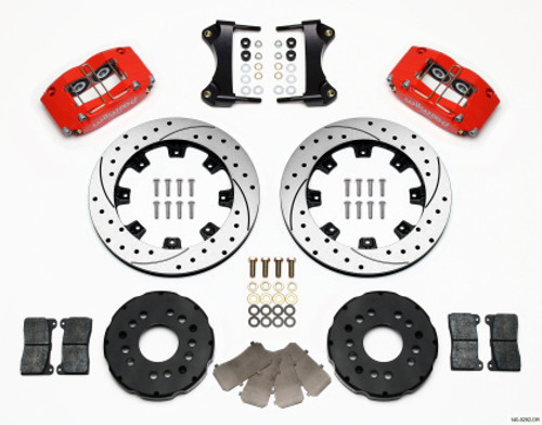 [PN: 140-8292-DR] Wilwood Dynapro Radial Front Kit 12.19in Drilled Red 95-99 Mitsubishi Eclipse (*Line Kit Needed*)