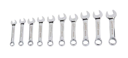 [PN: 9930m] SUNEX Tools 10 PC. METRIC STUBBY FULL POLISH COMBINATION WRENCH SET