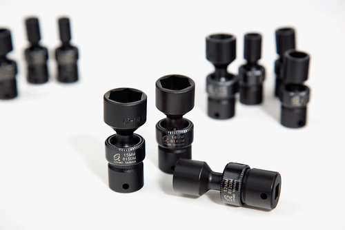 [PN: 1814] SUNEX Tools 1/4" Dr. 12 Pc.  Metric Universal Impact Socket Set