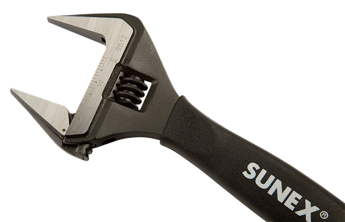 [PN: 9612] SUNEX Tools 8″ WIDEMOUTH SERIES ADJUSTABLE WRENCH