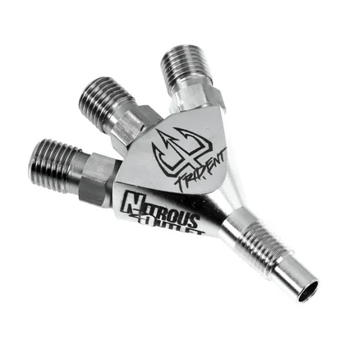 [PN: 00-40014] Trident Ti 1/16" NPT Three Stage Dry Nitrous Nozzle - Straight Discharge/Titanium