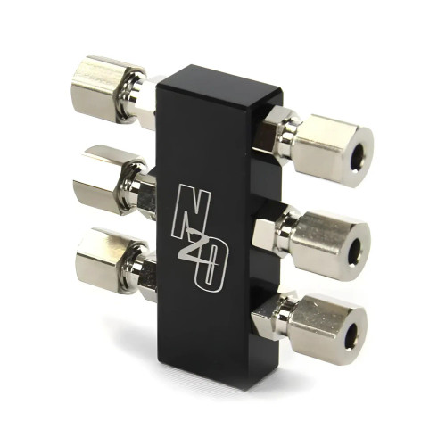 [PN: 00-01762] Compact Billet 1 in 6 Out Distribution Block With Compression Fittings