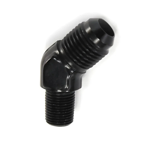 [PN: 00-01252] Black 1/8 NPT x 6AN 45��