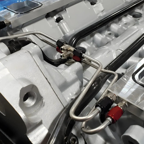 [PN: 00-10193-HL] Nitrous Outlet 5.7, 6.1, & 6.4 2008-2021 Eagle & Apache Head, 2015-2023 6.2L Hellcat Blower Spacer Plate System Hard-Lines