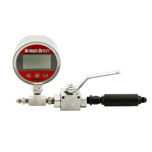 [PN: 00-63017-4] Digital Inline Nitrous Pressure Gauge & Shutoff Valve with Filter