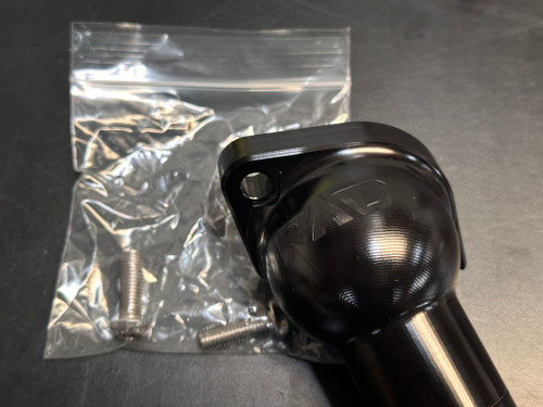 RAD Industries Billet Lower Water Neck Anodized Black