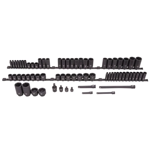 [PN: 1068] SUNEX Tools 68 Piece Mixed Dr Master Impact Socket Set