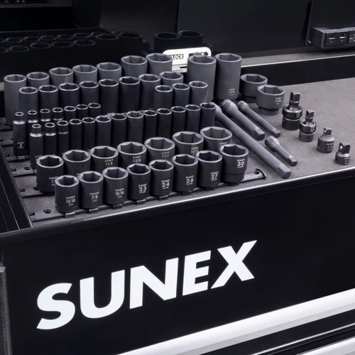 [PN: 1068] SUNEX Tools 68 Piece Mixed Dr Master Impact Socket Set