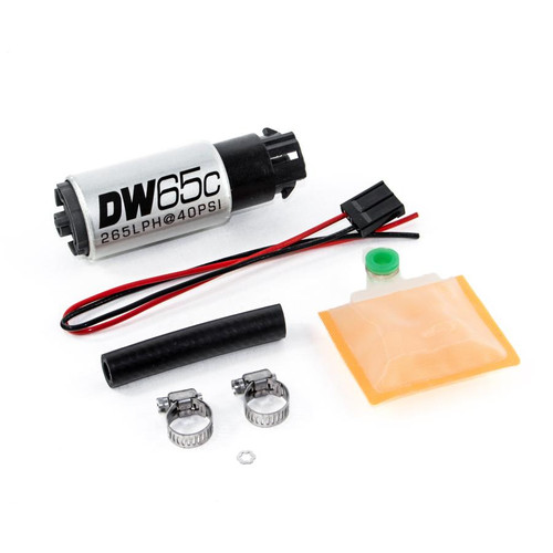 [PN: 9-652-1000] DW Universal 265lph compact fuel pump with clips w/ 9-1000 install kit