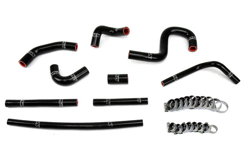 [PN: 57-1798-BLK] HPS Reinforced Black Silicone Heater Hose Kit Coolant for Toyota 96-02 4Runner 3.4L V6 with rear heater
