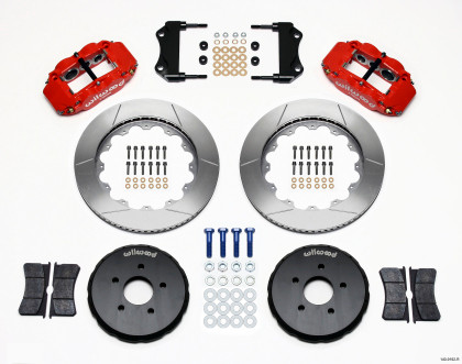 [PN: 140-9192-R] Wilwood Narrow Superlite 6R Front Hat Kit 14.00in Red Nissan 350Z/Fiti G35