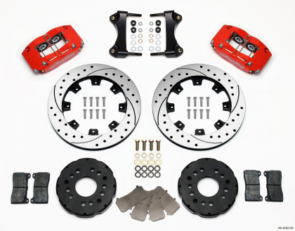 [PN: 140-8292-DR] Wilwood Dynapro Radial Front Kit 12.19in Drilled Red 95-99 Mitsubishi Eclipse (*Line Kit Needed*)