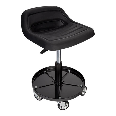 [PN: 8514] SUNEX Tools 300-POUND CAPACITY TELESCOPING TRACTOR SEAT WITH PARTS TRAY AND 3.5-INCH HEAVY DUTY CASTERS