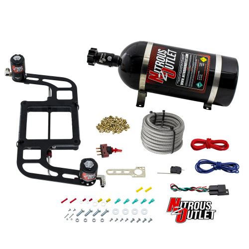 [PN: 00-10075] 4500 Weekend Warrior System - Hard-line/.122 Nitrous Solenoid/.177 Fuel Solenoid/Boomerang Solenoid Bracket - (Gas/E85)(5-55 psi)(50-350 HP)