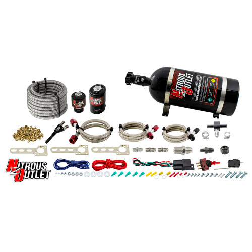 [PN: 00-10044] Universal EFI Single Hydra Nozzle System - Gas/E85 (5-55psi)(50-250HP)