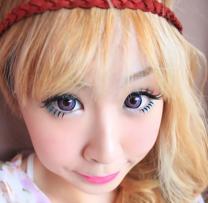 EOS Bambi Violet A3 Circle Lenses