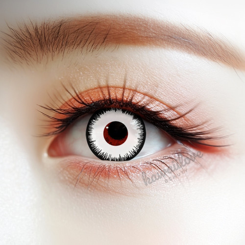 Mystic White circle lenses from Crazy Lab will give your eyes the most opaque, brilliant color possible. With their striking black circle outer border, these dramatic white contact lenses draw attention to your eyes even from a distance, making them useful for cosplay looks and other occasions. Each pair ships fast from the USA. Mystic White circle lenses from Crazy Lab will give your eyes the most opaque, brilliant color possible. With their striking black circle outer border, these dramatic white contact lenses draw attention to your eyes even from a distance, making them useful for cosplay looks and other occasions. Each pair ships fast from the USA.