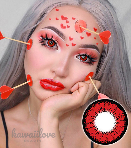 Show off your inner anime or doll-like charm with our Tokyo Red Circle Lenses, designed to make your eyes pop with captivating allure. These lenses showcase a brilliant red hue and a thick black limbal ring that creates an eye-catching and enchanting effect. Crafted with silicone hydrogel, they offer the ultimate in comfort, allowing you to flaunt your bold and striking look all day long. Whether you're embracing your favorite character's style or simply want to make a dramatic fashion statement, these fiery colored contact lenses are the ideal choice. Get ready to transform your gaze into a mesmerizing work of art - order your pair of Tokyo Red circle lenses today and let your eyes tell a captivating story! Show off your inner anime or doll-like charm with our Tokyo Red Circle Lenses, designed to make your eyes pop with captivating allure. These lenses showcase a brilliant red hue and a thick black limbal ring that creates an eye-catching and enchanting effect. Crafted with silicone hydrogel, they offer the ultimate in comfort, allowing you to flaunt your bold and striking look all day long. Whether you're embracing your favorite character's style or simply want to make a dramatic fashion statement, these fiery colored contact lenses are the ideal choice. Get ready to transform your gaze into a mesmerizing work of art - order your pair of Tokyo Red circle lenses today and let your eyes tell a captivating story!