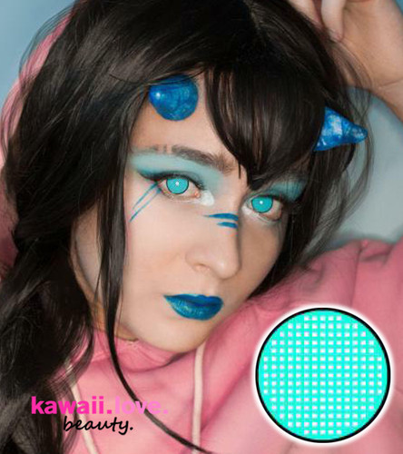 Cyan Mesh R costume circle lenses by Crazy Lab Korea, USA stock fast shipping Cyan Mesh R costume circle lenses by Crazy Lab Korea, USA stock fast shipping