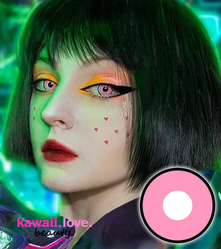Embellish your eyes with the ultimate opaque and vibrant color with Pink Corunus circle lenses by CrazyLab (USA in stock, fast shipping). These dramatic pink cosmetic lenses make your eyes pop even from afar with its defining black circle outer rim, making them effective for cosplay looks and more. Embellish your eyes with the ultimate opaque and vibrant color with Pink Corunus circle lenses by CrazyLab (USA in stock, fast shipping). These dramatic pink cosmetic lenses make your eyes pop even from afar with its defining black circle outer rim, making them effective for cosplay looks and more.