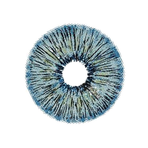 Blue Rain colored contact lenses cover natural irises with a hand-painted effect for a complete color change. USA fast and free shipping is available on these gorgeous Urban Layer Blue Rain designer multi-colored circle lens.