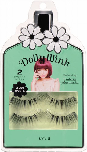KOJI Japan Dolly Wink False Lashes in #2 Sweet Girly make your eyes really pop and complete your cute dolly stare. These extra long and ultra cute faux eye lashes created by Japan top model Tsubasa Masuwaka ship fast from the USA. KOJI Japan Dolly Wink False Lashes in #2 Sweet Girly make your eyes really pop and complete your cute dolly stare. These extra long and ultra cute faux eye lashes created by Japan top model Tsubasa Masuwaka ship fast from the USA.