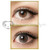 Before and after OL-105 Ash Wing gray colored contact lenses.