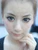 Violet circle lenses (Dolly Eye Sugar Candy) on model