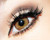 EOS Briller Brown circle lenses on light eyes in flash.