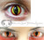 Red and yellow lizard / slit-pupil effect costume contact lenses