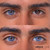 Before and after Urban Layer Monet Blue colored contact lenses over dark eyes Before and after Urban Layer Monet Blue colored contact lenses over dark eyes