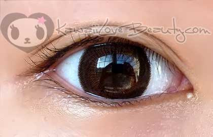 Deep brown, dolly eyes with Geo HC106 Choco Brown circle lenses.
