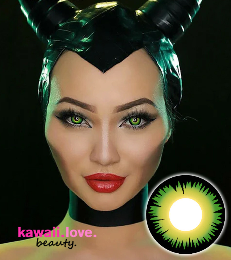 Green Cat Eye Halloween Contacts - Colored Contact Lenses