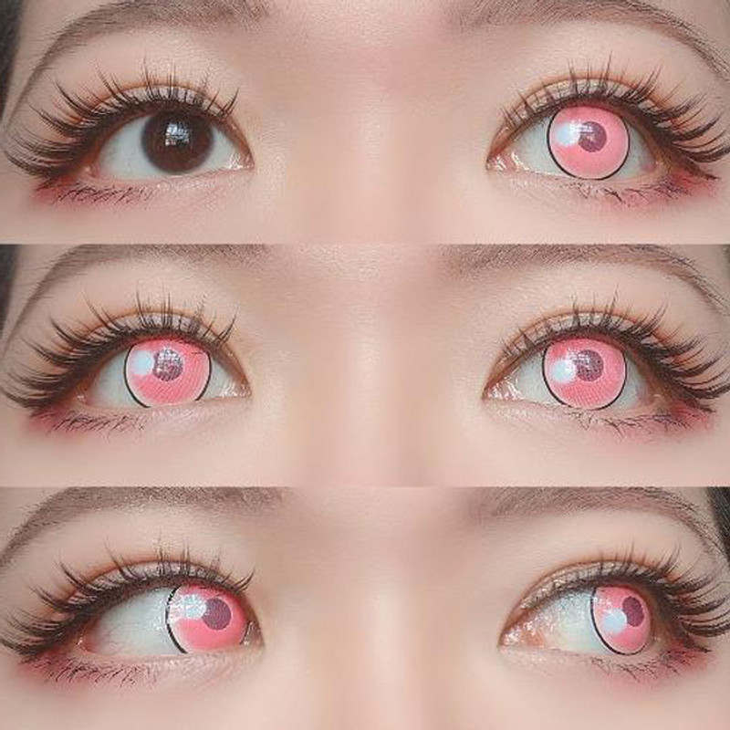Cosplay Color Contact Lenses Nezuko Cosplay Anime Eye Contacts Pink Blue Lenses  Contact Lens Demon Slayer Ume Fruugo BH | 2pcs(1pair) Cosplay Anime Colored  Contact Lenses Pink Lenses Anime Coloured Contact Lenses