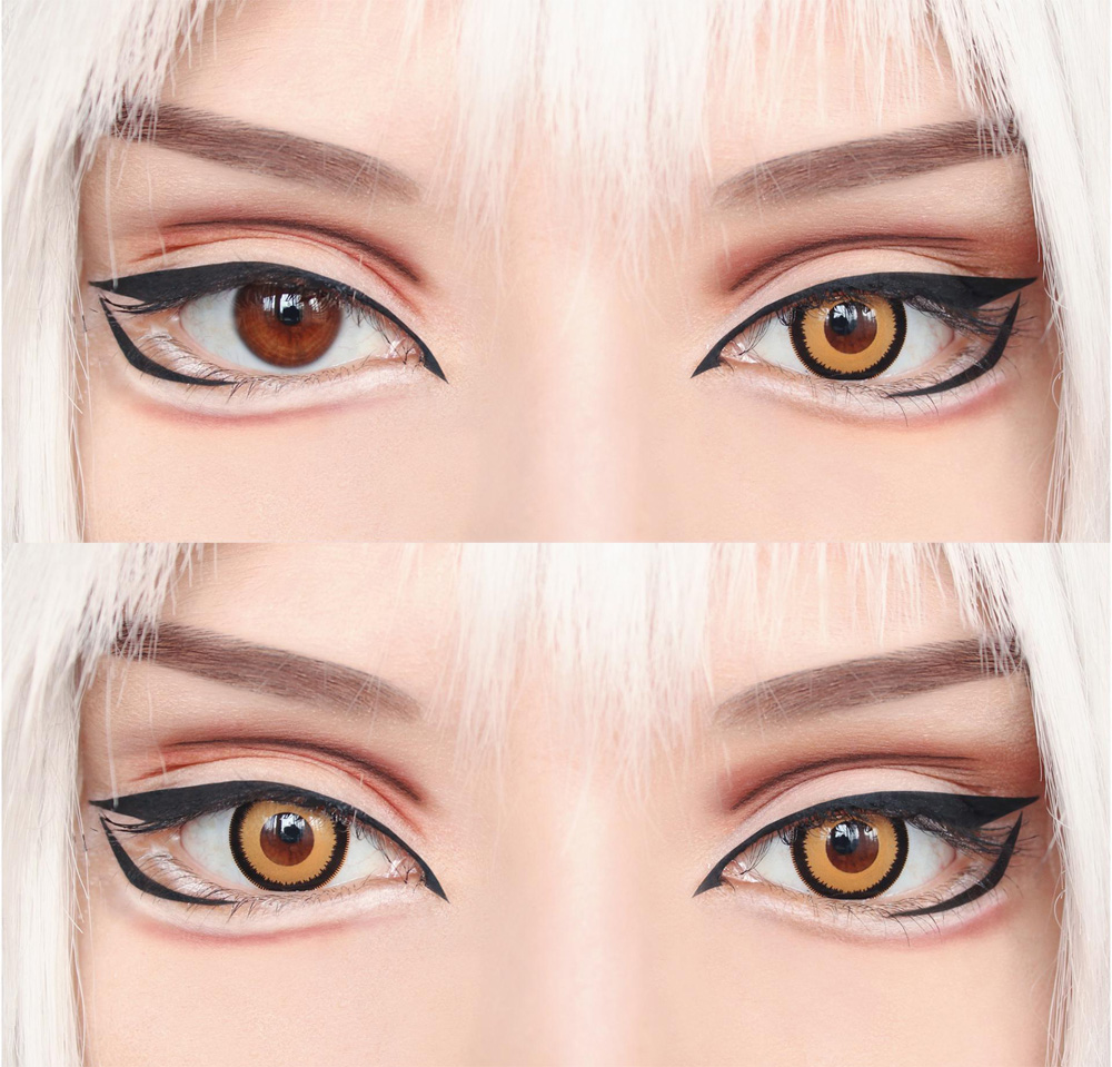 anime eye contacts before and after