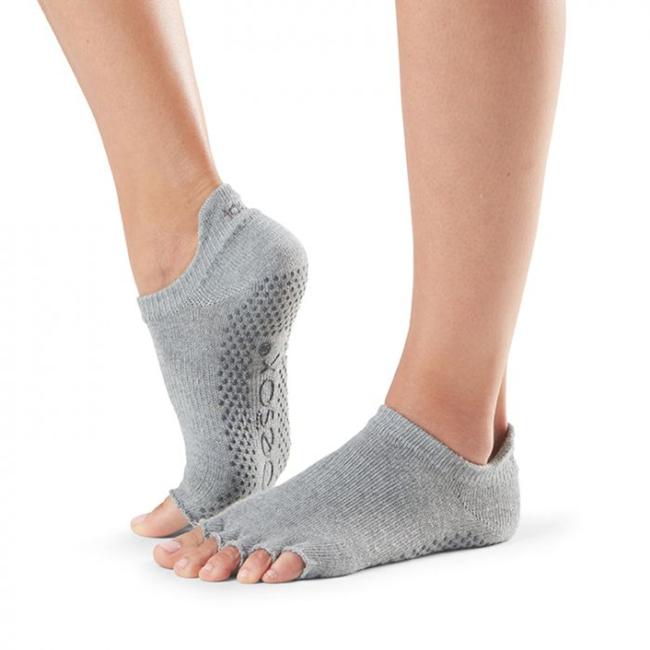 Toesox Women's Bellarina Half Toe Grip Mary Jane Yoga Socks