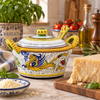 Italian Ceramic Covered Parmesan Cheese Bowl - Raffaellesco
