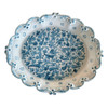Italian Ceramic Arabesco Blue - Scalloped Oval Tray - Fratelli Mari