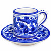 Espresso Cup & Saucer - Arabesco Blue